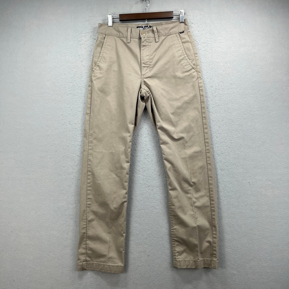 Vans Chino Pants Mens 28x30 Tan Authentic Relaxed Fit Skate Casual Work Utility